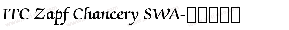 ITC Zapf Chancery SWA字体转换